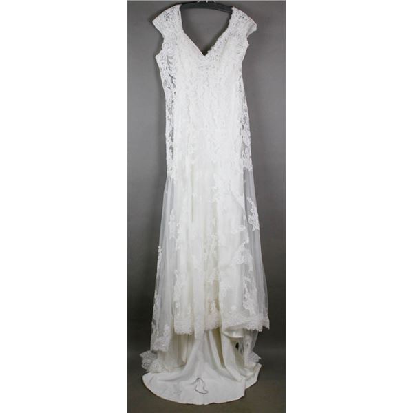 BONE LACE MAGGIE BRIDAL DESIGNER GOWN;