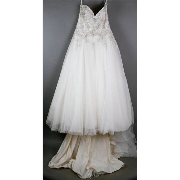CHAMPAGNE BONNY DESIGNER BRIDAL GOWN;