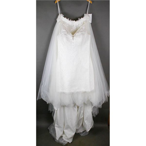 IVORY BONNY 2PC DESIGNER BRIDAL DRESS W/ SKIRT