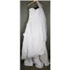 Image 1 : WHITE DAVINCI DESIGNER BRIDAL GOWN; SIZE 12