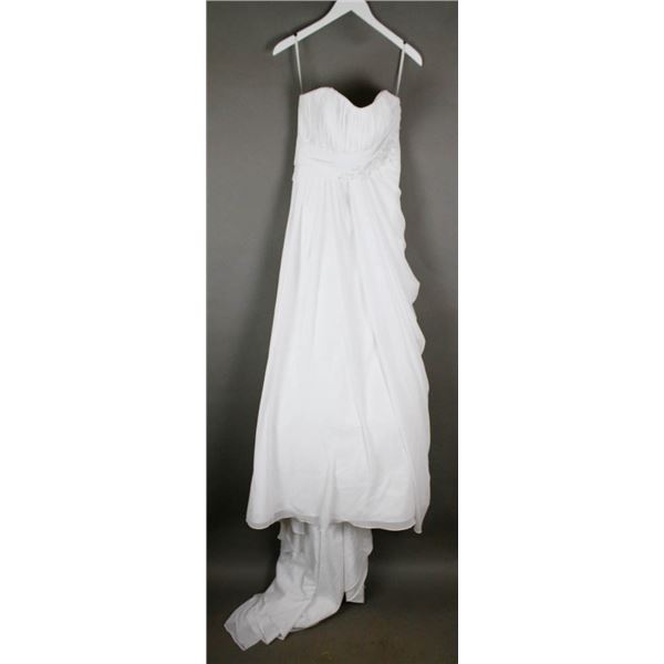 WHITE BONNY DESIGNER BRIDAL GOWN; SIZE 10