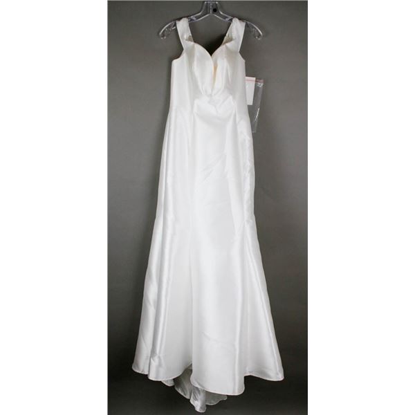 BONE WHITE JOLENE DESIGNER BRIDAL GOWN; SIZE 12