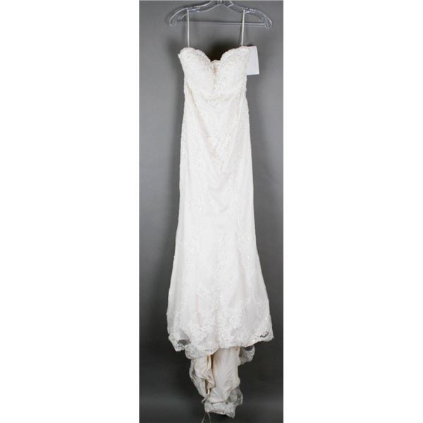 IVORY CASABLANCA DESIGNER BRIDAL GOWN; SIZE 12