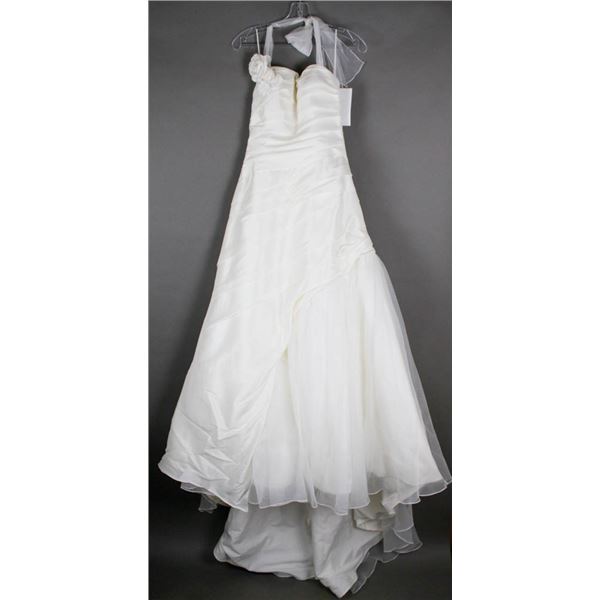 IVORY VENUS DESIGNER BRIDAL GOWN; SIZE 12