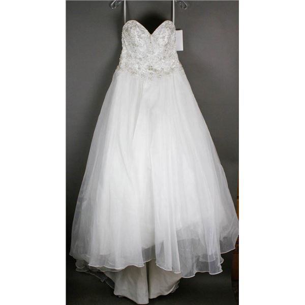 IVORY VENUS DESIGNER BRIDAL GOWN; SIZE 12