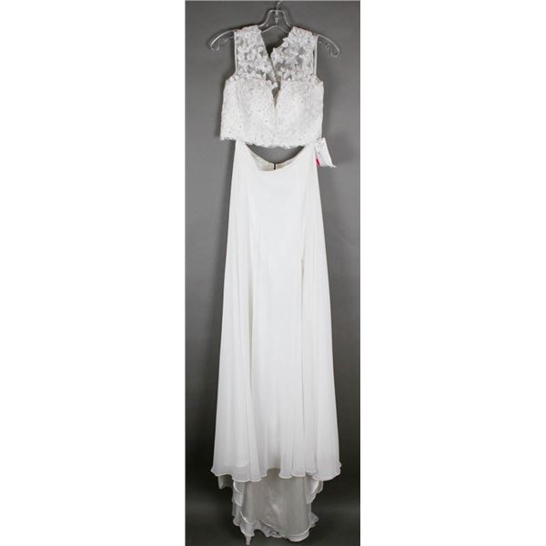 IVORY 2PC ANGELA & ALISON DESIGNER BRIDAL GOWN;
