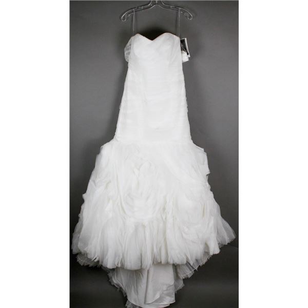 IVORY MAGGIE DESIGNER BRIDAL GOWN; SIZE 14