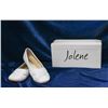 Image 1 : WHITE JOLENE TODDLERS FORMAL SLIDE ON FLATS;