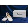 Image 1 : WHITE JOLENE TODDLERS FORMAL SLIDE ON FLATS;
