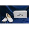 Image 1 : WHITE JOLENE TODDLERS FORMAL SLIDE ON FLATS;