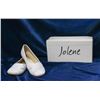 Image 1 : WHITE JOLENE CHILDREN'S FORMAL SLIDE ON FLATS;