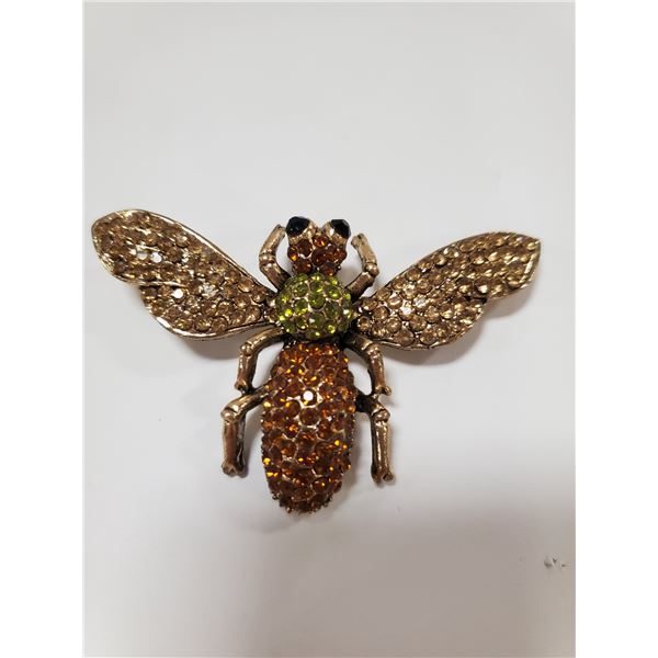BEE RHINESTONE BROOCH