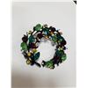 Image 1 : FLORAL WREATH RHINESTONE BROOCH