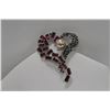 Image 2 : HEART RHINESTONE BROOCH