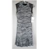 Image 1 : GREY/ BLACK / ZIPPERED FRANK LYMAN DESIGNER DRESS;