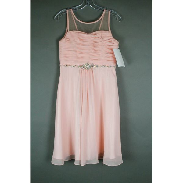 BABY PINK JOLENE DESIGNER FORMAL DRESS; SIZE 14