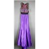 Image 1 : BLACK/ PURPLE BEADED SPLASH DESIGNER FORMAL DRESS;