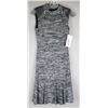 Image 1 : GREY/ BLACK / ZIPPERED FRANK LYMAN DESIGNER DRESS;
