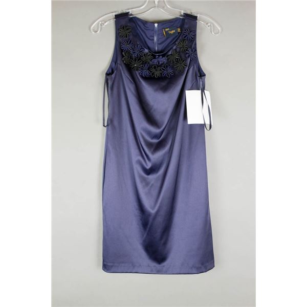 NAVY BLUE JUST... TAYLOR DESIGNER DRESS; SIZE 2