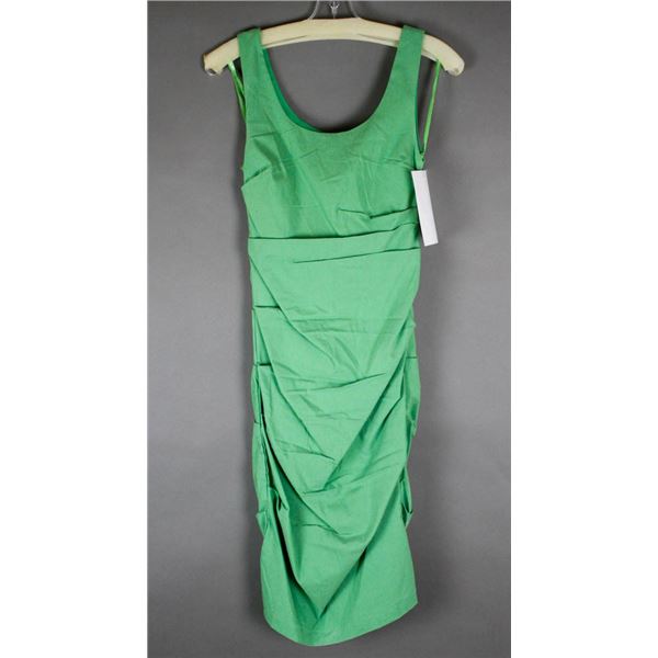 GREEN PAPILLION FORMAL DESIGNER DRESS; SIZE S