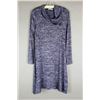 Image 1 : NAVY BLUE/ GREY LONG SLEEVE MARVELLA DESIGNER DRESS