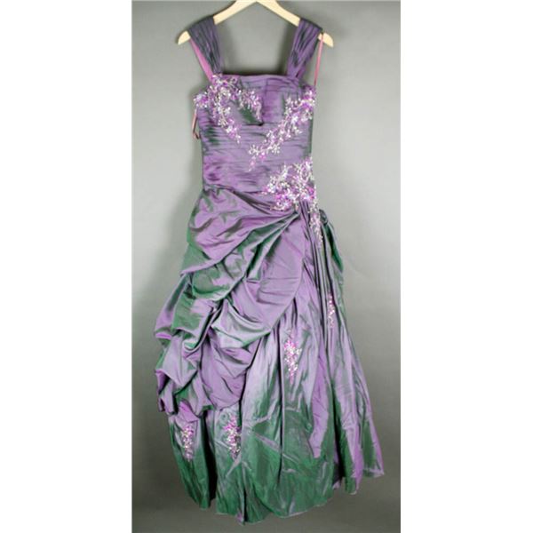 AMETHYST PURPLE BEADED BONNY FORMAL DESIGNER DRESS
