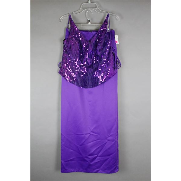 PURPLE W/ SEQUENCE TOP BONNY DESIGNER FORMAL 2PC