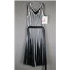 Image 1 : WHITE/ BLACK PLEATED CARTISE FORMAL DESIGNER DRESS