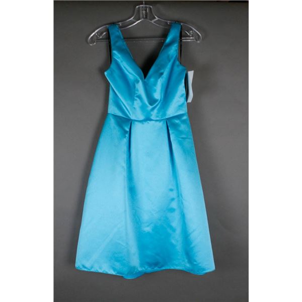 TEAL SORELLA VITA FORMAL DESIGNER DRESS; SIZE 6
