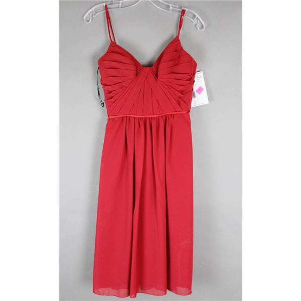 BURGUNDY SORELLA VITA FORMAL DESIGNER DRESS;