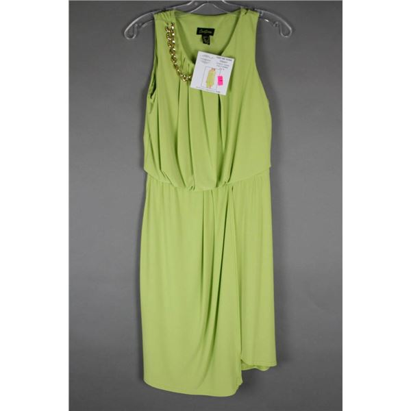 LIME GREEN /W GOLD CHAIN CARTISE FORMAL DESIGNER