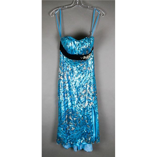 TEAL BLUE SEQUENCE CAT PRINT MYSTIQUE DESIGNER