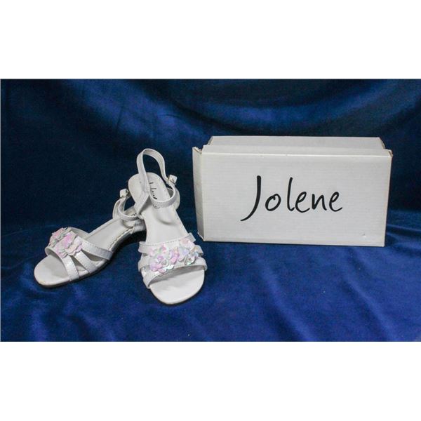 WHITE FLORAL JOLENE TODDLERS FORMAL STRAPPY HEELS