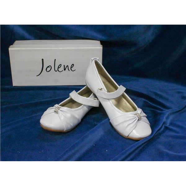 WHITE JOLENE CHILDREN'S FORMAL BALLET SLIPPER SHOES