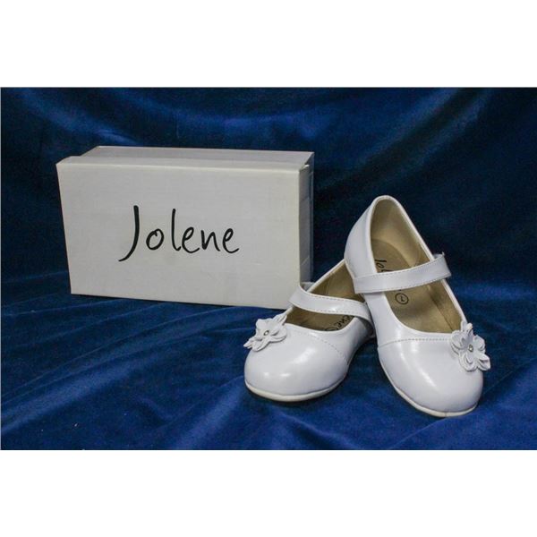 WHITE JOLENE TODDLERS FORMAL BALLET SLIPPER SHOES
