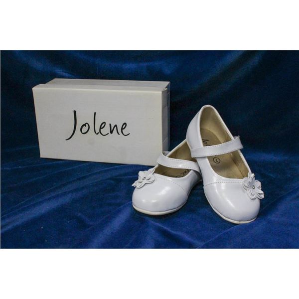 WHITE JOLENE TODDLERS FORMAL BALLET SLIPPER SHOES
