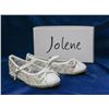 Image 1 : IVORY LACE JOLENE TODDLERS BRIDAL SLIPPERS;