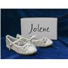 Image 1 : IVORY LACE JOLENE TODDLERS BRIDAL SLIPPERS;
