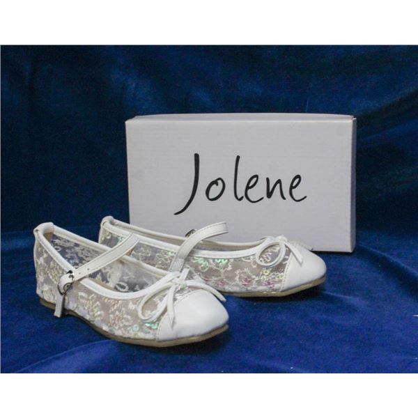 IVORY LACE JOLENE CHILDREN'S BRIDAL SLIPPERS;
