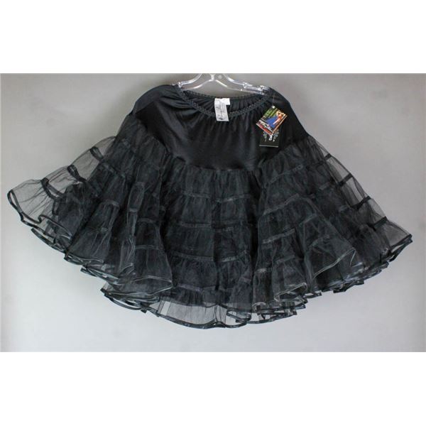 BLACK -CHERRY VELVET FASHION TUTU; SIZE MED