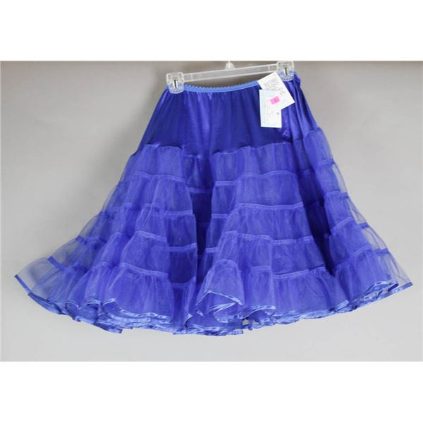 COBALT BLUE -CHERRY VELVET FASHION TUTU; SIZE XL