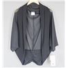 Image 1 : BLACK/ SHEER LASANIA DESIGNER WOMEN'S SHRUG TOP;