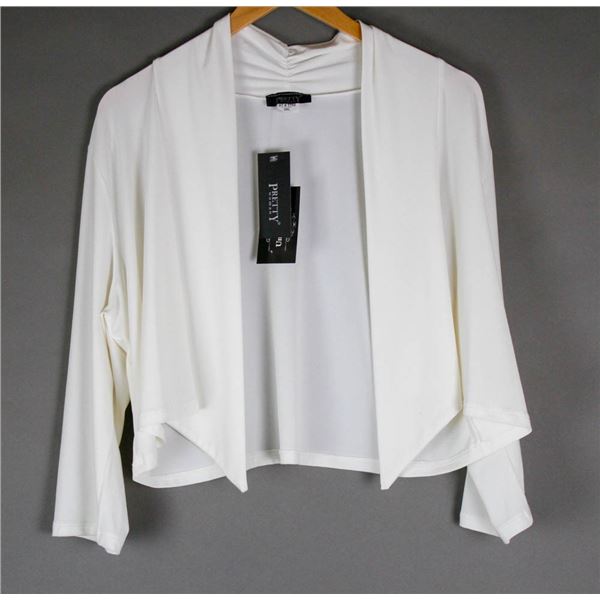 BONE WHITE JULIA IMPEX FORMAL OPEN FRONT BOLERO