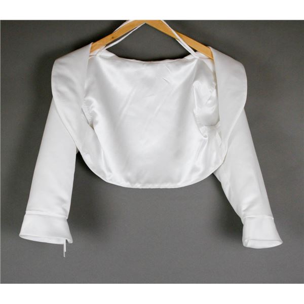 BONE WHITE BOLERO STYLE BRIDAL WOMEN'S JACKET;