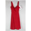 Image 1 : BURGUNDY ALYCE STRAP BACK DESIGNER DRESS;