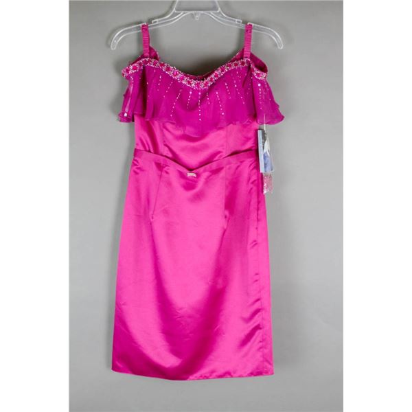 DARK MAGENTA HEATHER BY HFH FORMAL DESIGNER DRESS;