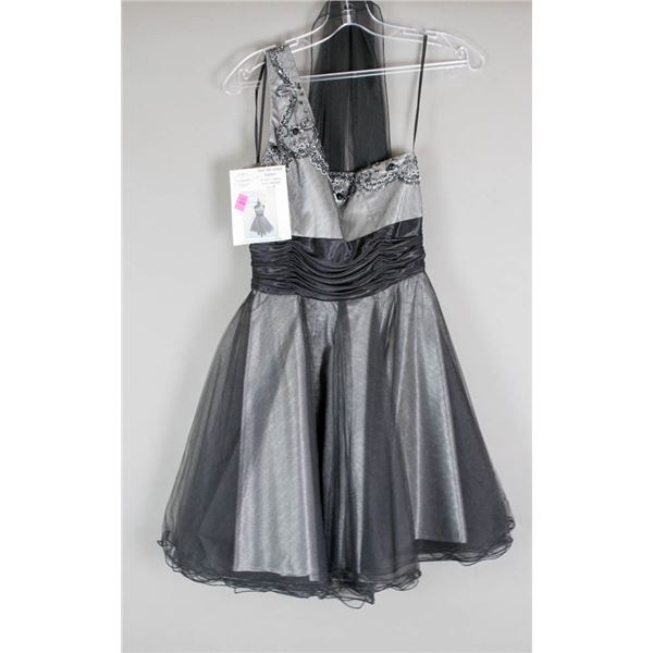 BLACK/ SILVER JOLENE FORMAL DESIGNER DRESS;