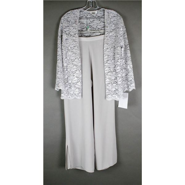 LIGHT GREY JOLENE 2PC FORMAL DESIGNER DRESS