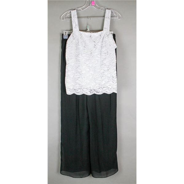 LIGHT GREY LACE TOP JOLENE 2PC FORMAL DESIGNER