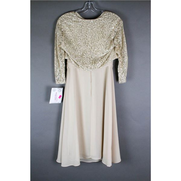 CHAMPAGNE JOLENE 2PC FORMAL DESIGNER DRESS &